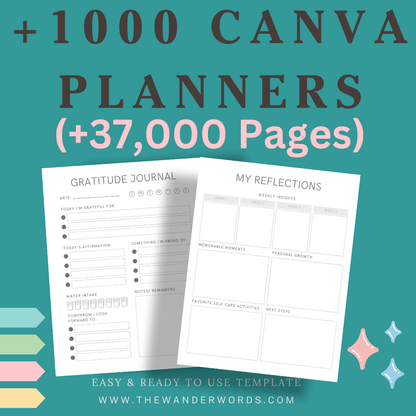 +1000 Canva Planners (37,000 Pages)