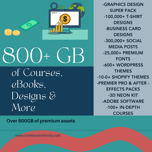 Mega Bundle +800 GB of Courses, eBooks, Designs & More