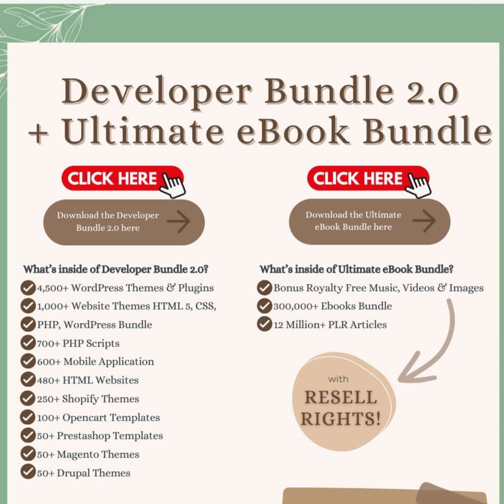 Developer Bundle
+ Huge eBooks Bundle