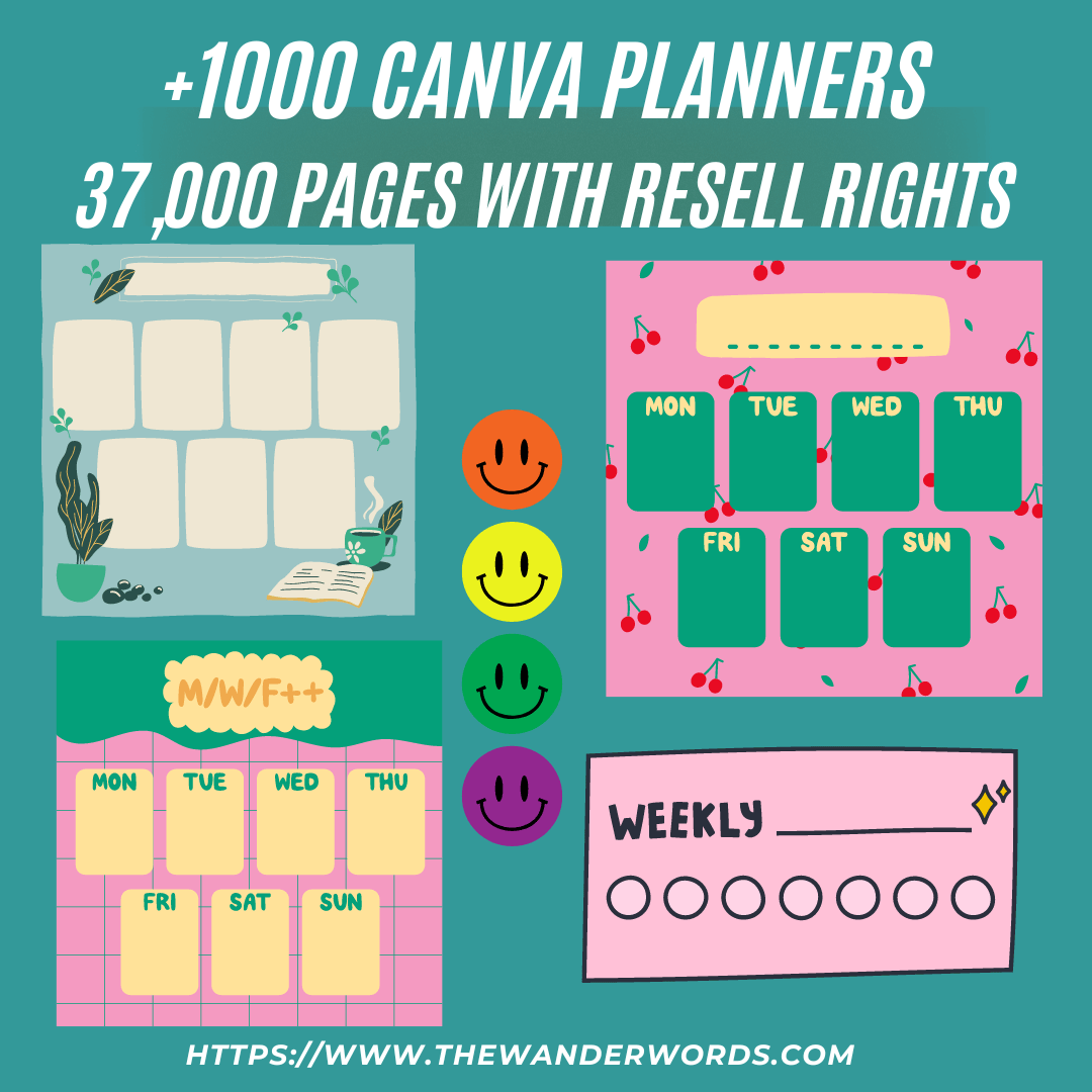 +1000 Canva Planners (37,000 Pages)