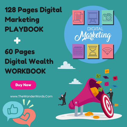 128 Pages Digital Marketing PLAYBOOK & +60 Pages Digital Wealth WORKBOOK