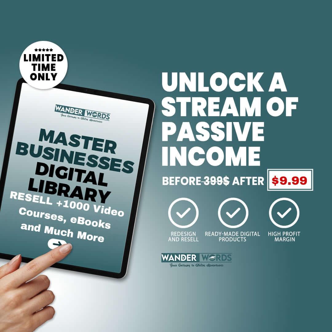 RESELL +1000 Video Courses & eBooks: Master Business Digital Library - TheWanderWords