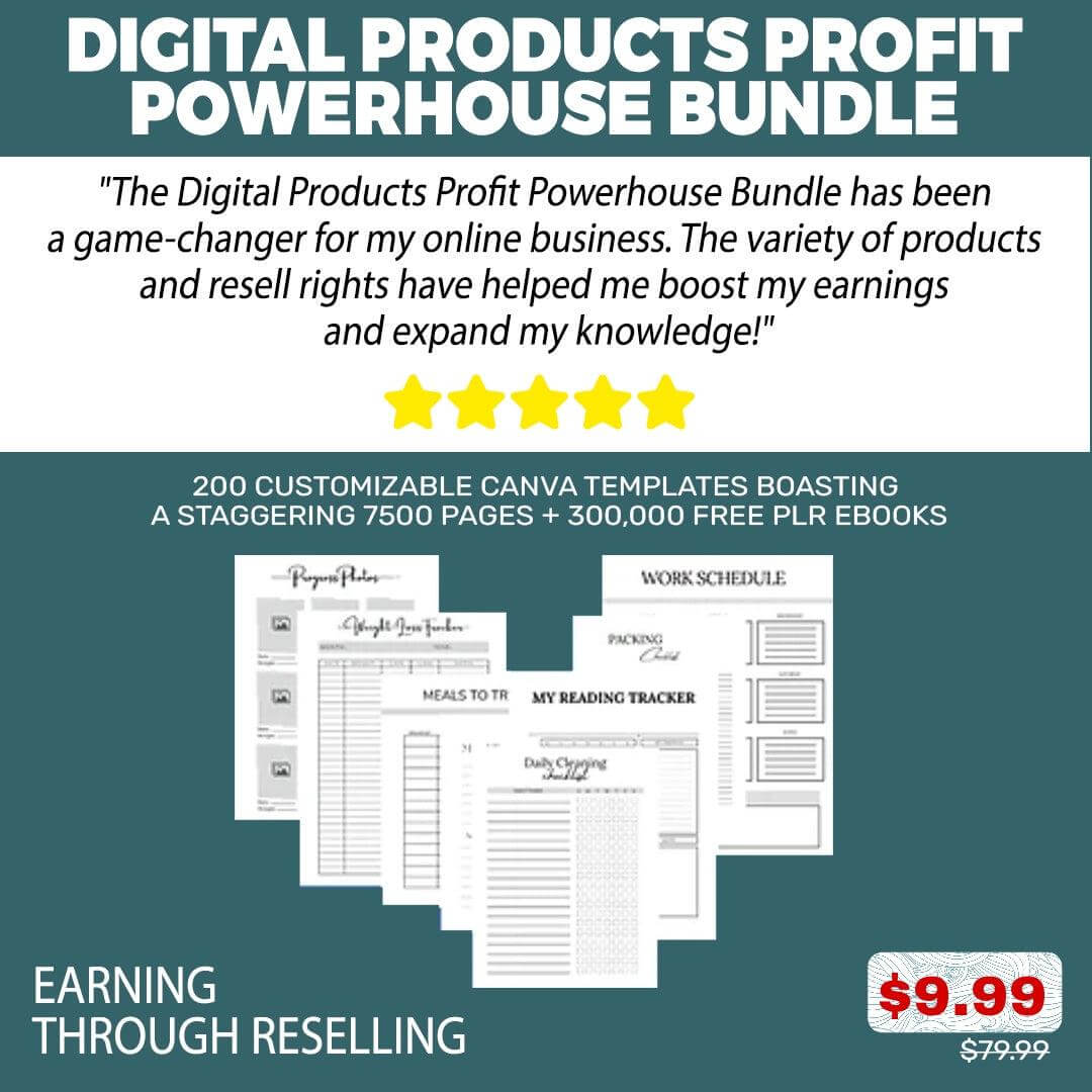 RESELL 200 Canva Templates 7500 Pages & +300,000 eBook, Resell and Redesign! Digital Products Profit Bundle - TheWanderWords