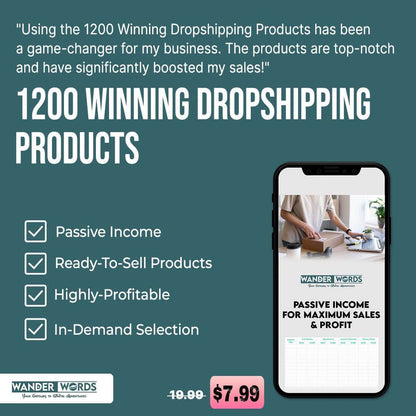 1200 Winning Dropshipping Products (Instant Updates) - TheWanderWords