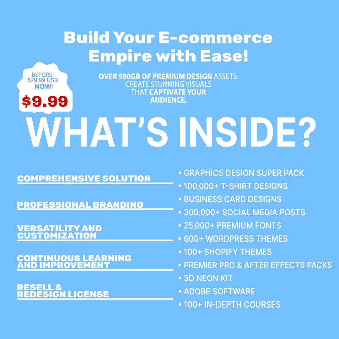 RESELL +800 GB E-commerce EMPIRE (Courses, eBooks, Designs & More) All-in-One Bundle! - TheWanderWords