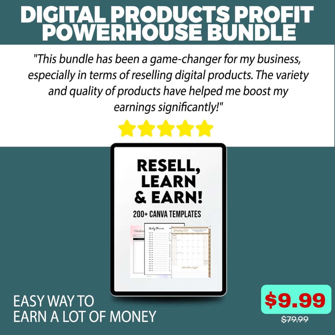 RESELL 200 Canva Templates 7500 Pages & +300,000 eBook, Resell and Redesign! Digital Products Profit Bundle - TheWanderWords