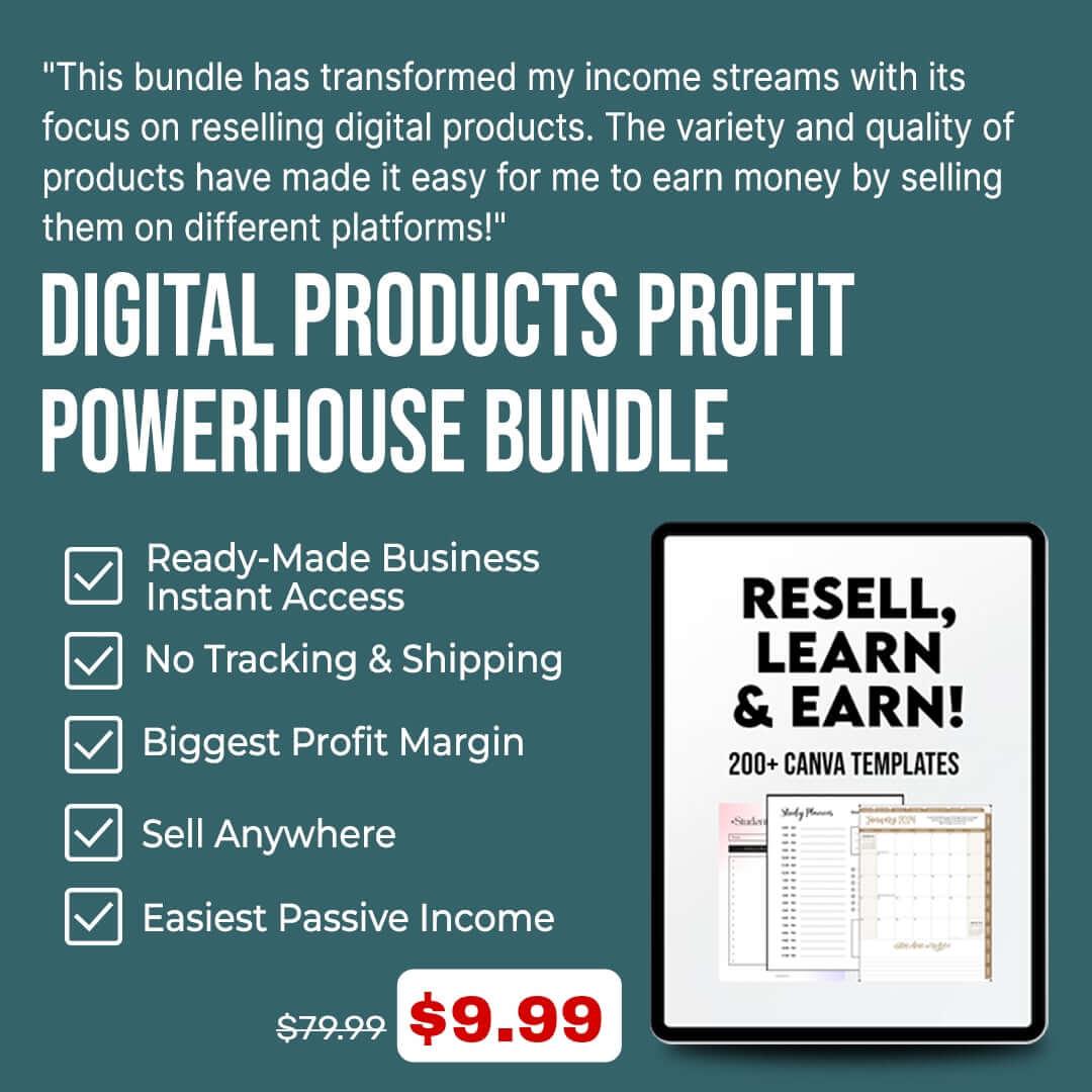 RESELL 200 Canva Templates 7500 Pages & +300,000 eBook, Resell and Redesign! Digital Products Profit Bundle - TheWanderWords