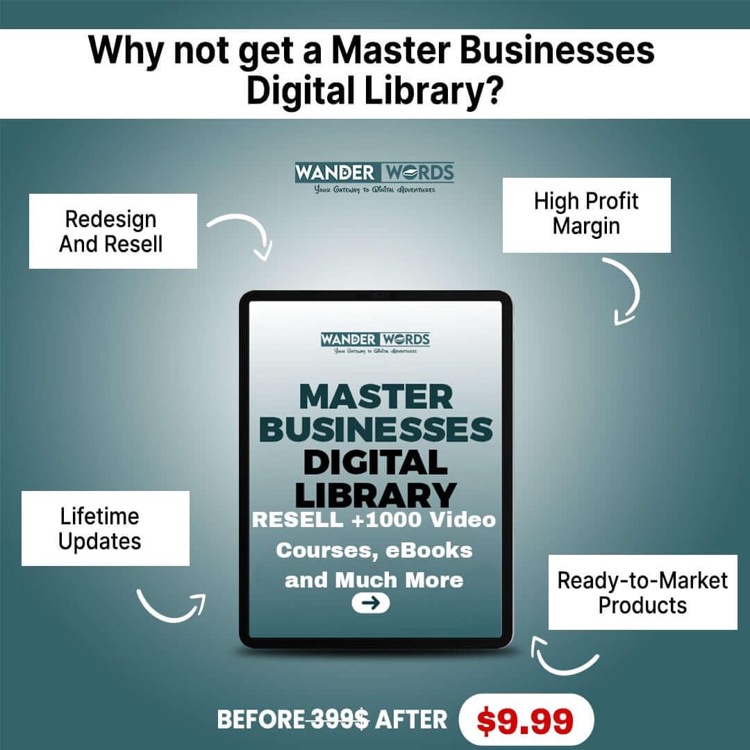 RESELL +1000 Video Courses & eBooks: Master Business Digital Library - TheWanderWords